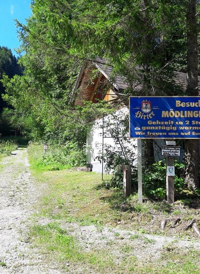 Die Beschilderung beim Parkplatz des GH Donnerwirts | © TV Gesäuse | Tourismusverband Gesäuse | © TV Gesäuse