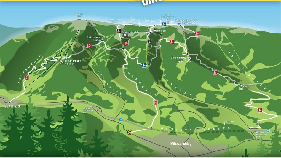 Mountain Biking Wind Park Pretul: From Spital to Friedrichhütte and Schwarzriegelalm - Touren-Impression #2.1 | © REV Mürzzuschlag