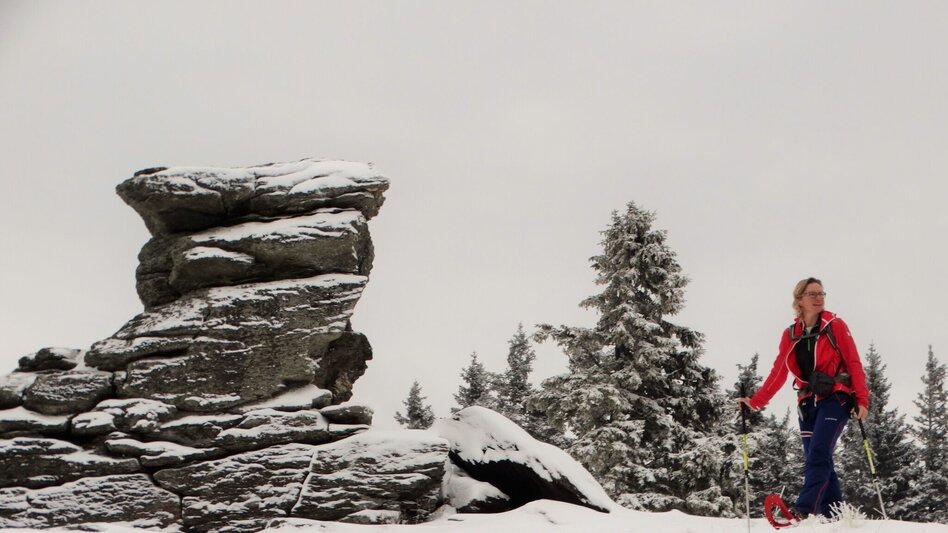 Snowshoe walking Teufelstein - A fabulous snowshoe hike, Fischbach - Touren-Impression #2.10 | © WEGES
