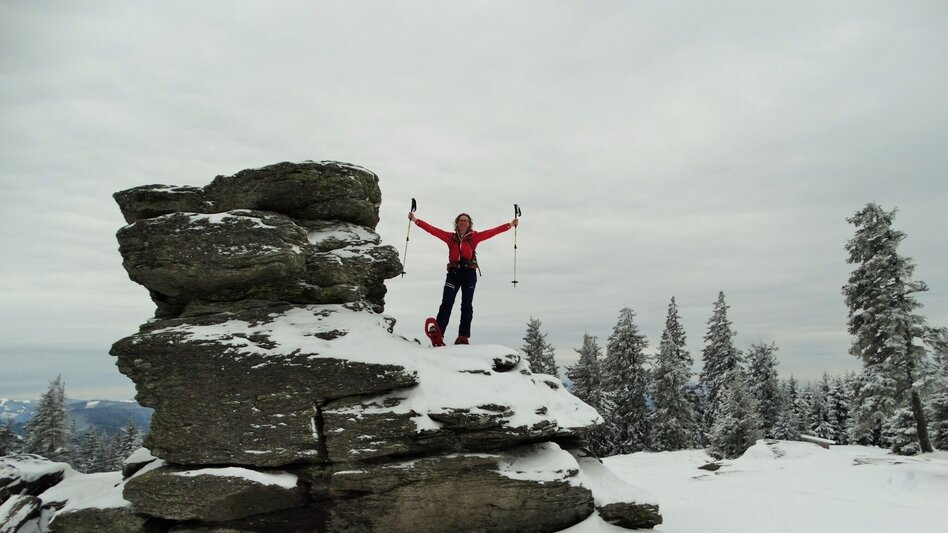 Snowshoe walking Teufelstein - A fabulous snowshoe hike, Fischbach - Touren-Impression #2.11 | © WEGES