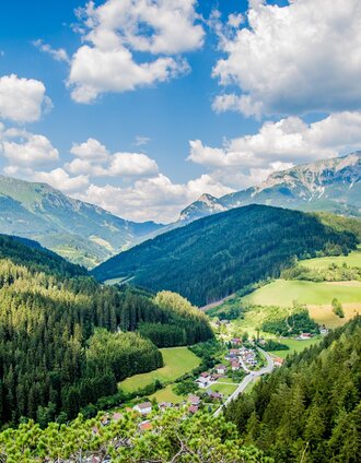 Der Ortsteil Kapellen im Naturpark Mürzer Oberland | nicoleseiser.at | © Naturpark Mürzer Oberland