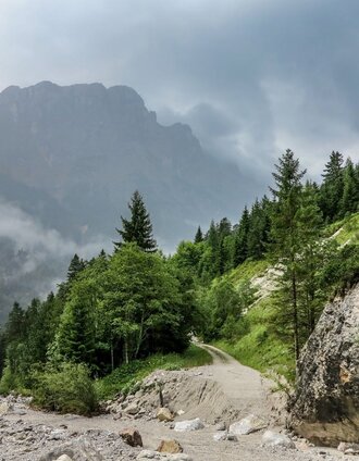 Vorsicht: Forstwege werden immer wieder durch Geschiebe aus den Bergen unterbrochen | Tourismusverband Gesäuse | © TV Gesäuse