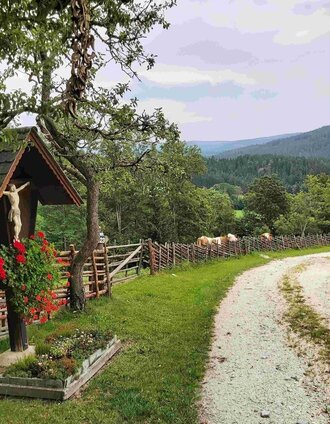 Wayside cross in St. Kathrein/H., Joglland-Waldheimat in Eastern Styria | Christine Pollhammer | © Oststeiermark Tourismus