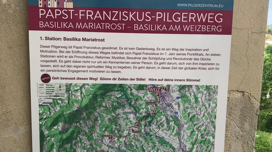 Pilgerweg Papst-Franziskus Pilgerweg von Graz nach Weiz - Touren-Impression #2.4 | © Oststeiermark Tourismus