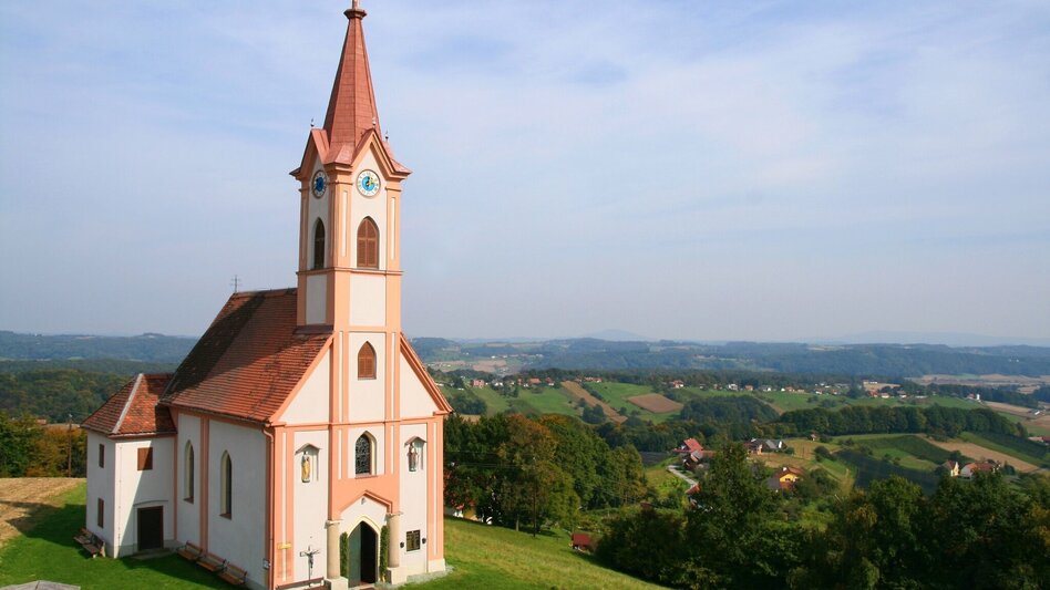 Bike Riding 4 elements tour EARTH 1 in the thermal & volcanic country Styria (4 Elemente Tour ERDE 1 im Thermen- & Vulkanland Steiermark) - Touren-Impression #2.2 | © Kapelle Glojach (c) Pauritsch_Tourismus Saßtal