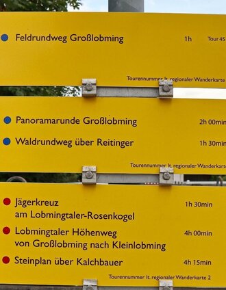 Ausgangspunkt Parkplatz Raiffeisenbank, Weg entspricht Tour Nr. 45e | WEGES OG | © WEGES OG