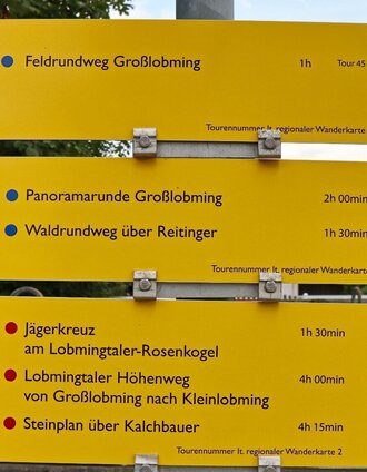 Ausgangspunkt Parkplatz Raiffeisenbank, Weg entspricht Tour Nr. 45a | WEGES OG | © WEGES OG