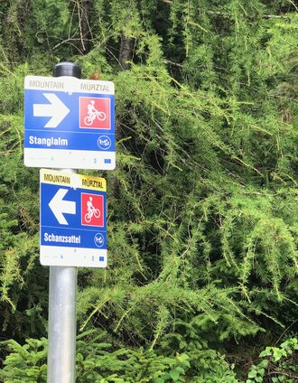 Beschilderung Richtung Stanglalm | Ute Gurdet | © TV Hochsteiermark