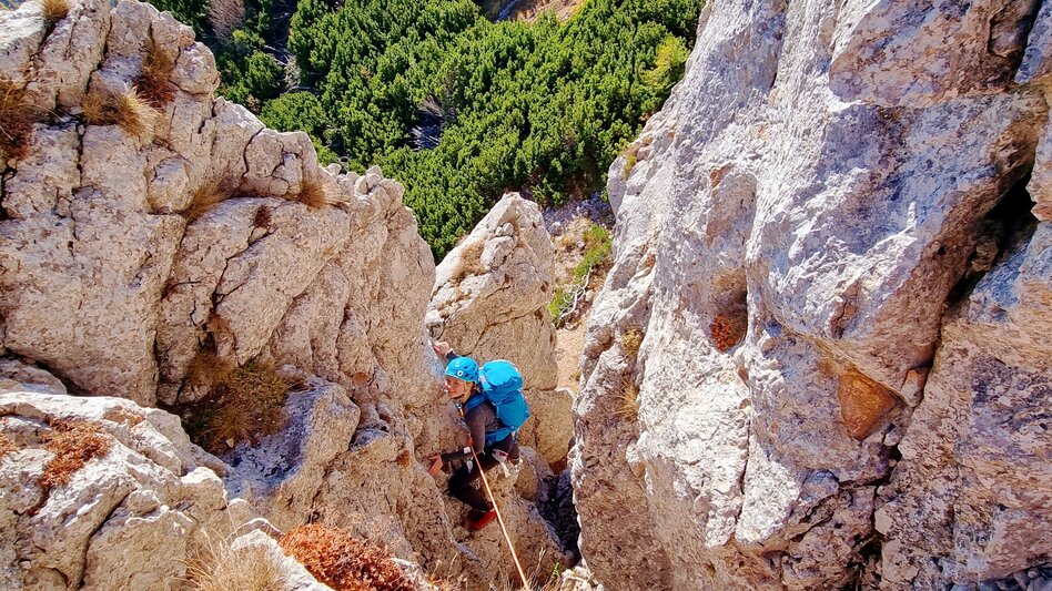 Alpine Climbing Über Kantnerkamin und Cäciliensteig auf die Rax im Naturpark Mürzer Oberland - Touren-Impression #2.7 | © TV Hochsteiermark