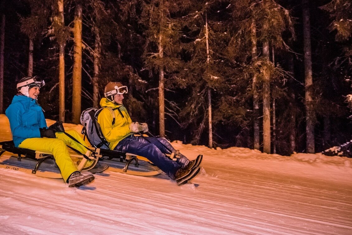Sledding Sledding fun in the evening at Reiteralm - Touren-Impression #1 | © Martin Huber