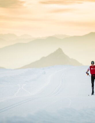 Ein Langläufer auf der Loipe am Schladminger Gletscher | Dominik Steiner | © Erlebnisregion Schladming-Dachstein