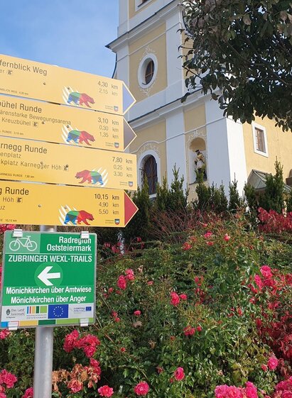 signpost, municipality of Schäffern in Eastern Styria | © Oststeiermark Tourismus | Anja Reichenbäck | © Oststeiermark Tourismus
