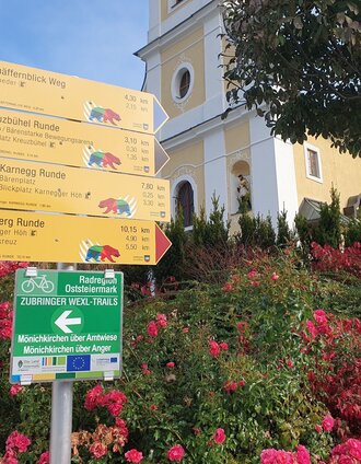 signpost, municipality of Schäffern in Eastern Styria | Anja Reichenbäck | © Oststeiermark Tourismus