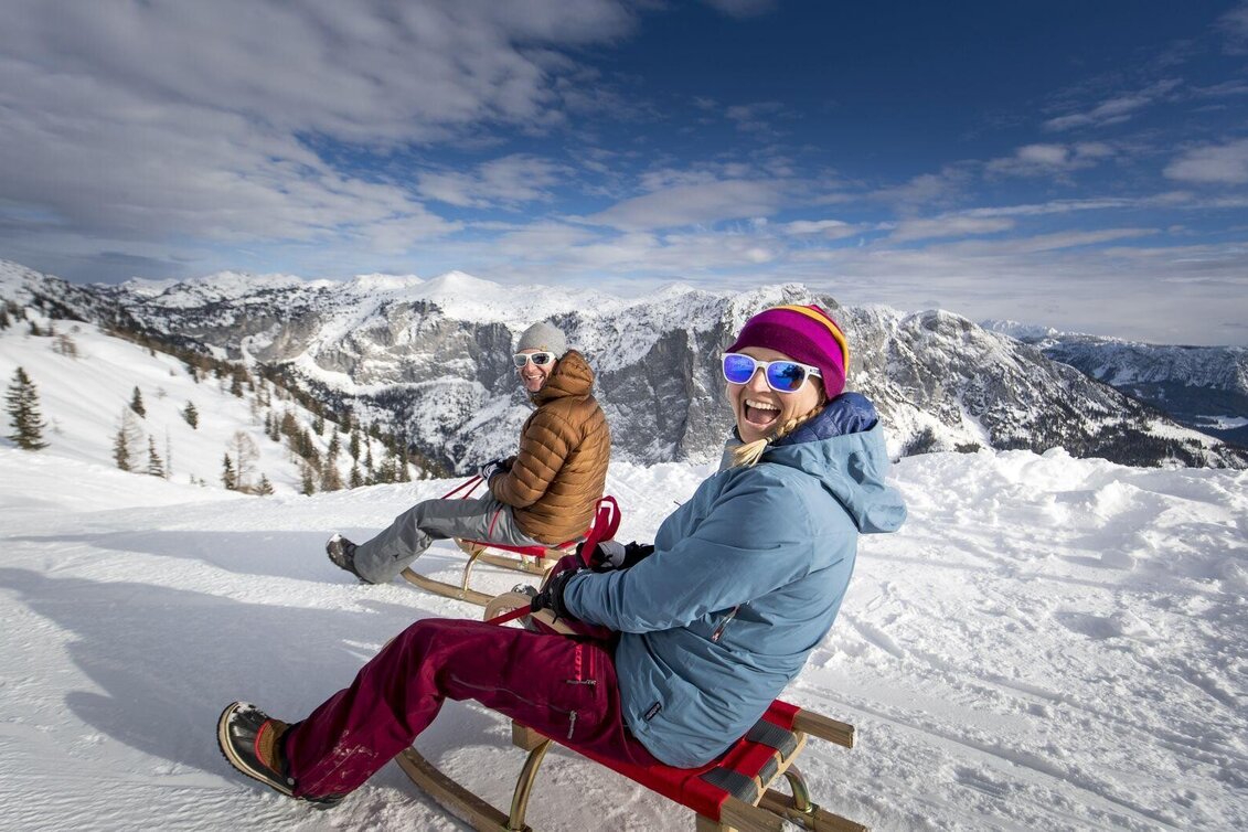 Sledding Floodlight tobogganing on the Grafenwiese - Touren-Impression #1 | © TVB Ausseerland - Salzkammergut-Tom Lamm