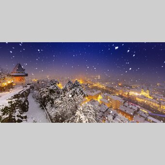 Schlossberg mit Uhrturm in Graz | © STG | Harry Schiffer