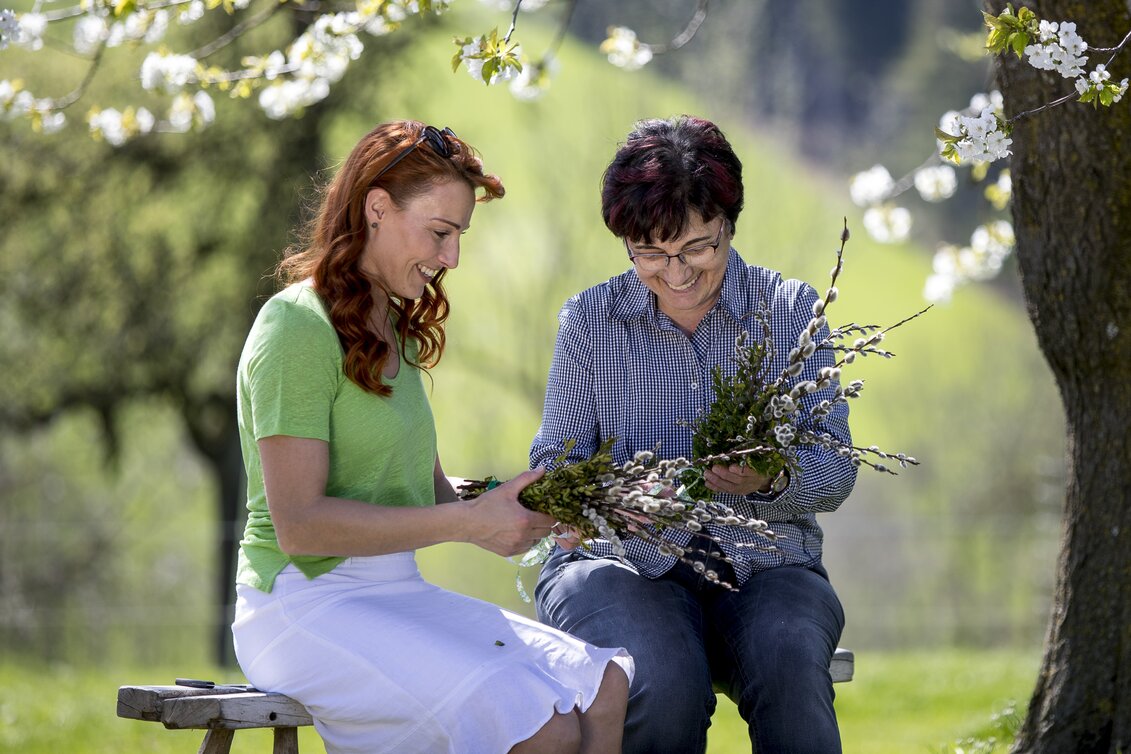 Palmbuschen binden für den Palmsonntag, Zehenthof in Semriach | © STG | Tom Lamm