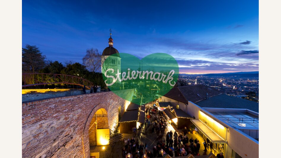 Graz im Advent, Aufsteirern am Schlossberg (Kasematten, Glockenturm) | © STG | Harry Schiffer