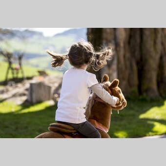 Kinder beim "Ausritt", Urlaub am Bauernhof, Zehenthof in Semriach | © STG | Tom Lamm