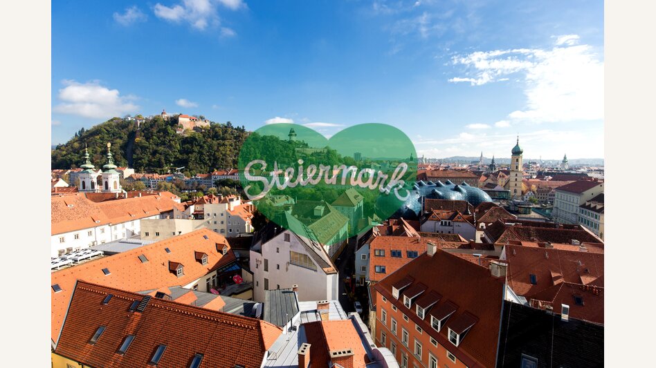 Dächerlandschaft von Graz mit Schlossberg | © STG | Harry Schiffer