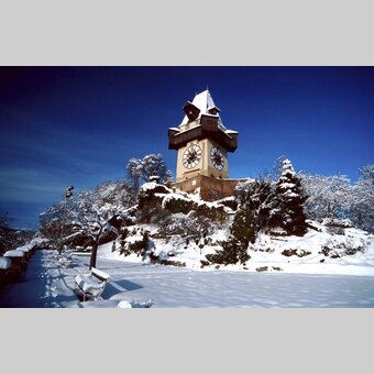 Uhrturm am Grazer Schlossberg | © Graz Tourismus | Harry Schiffer