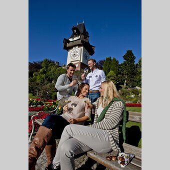 Am Grazer Schlossberg beim Uhrturm | © STG | Tom Lamm