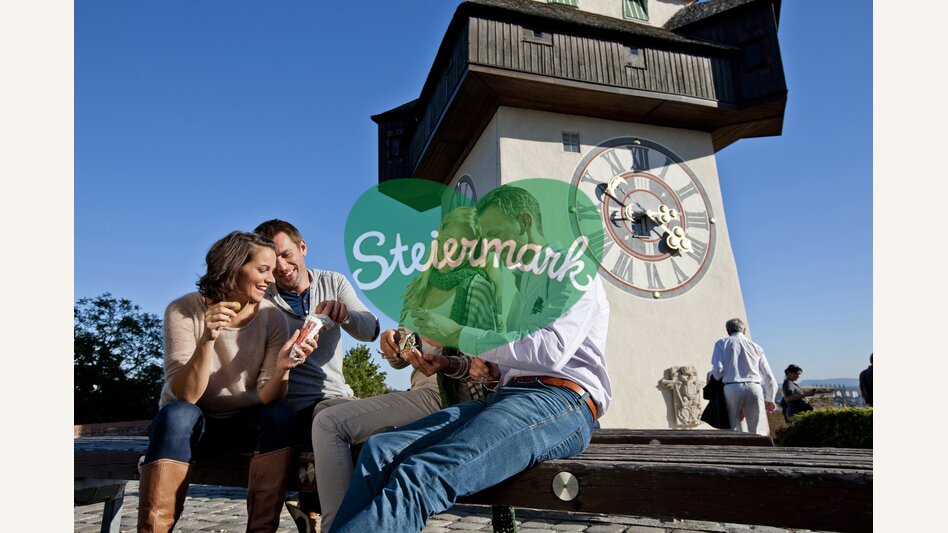 Am Grazer Schlossberg beim Uhrturm | © STG | Tom Lamm
