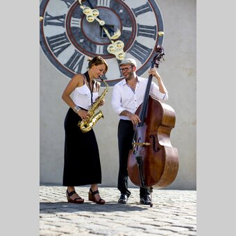 Uhrturm mit Musikern | © STG | Tom Lamm