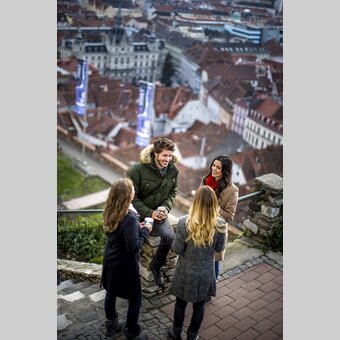 Blick vom Schlossberg auf die Grazer Altstadt  | © STG | Tom Lamm