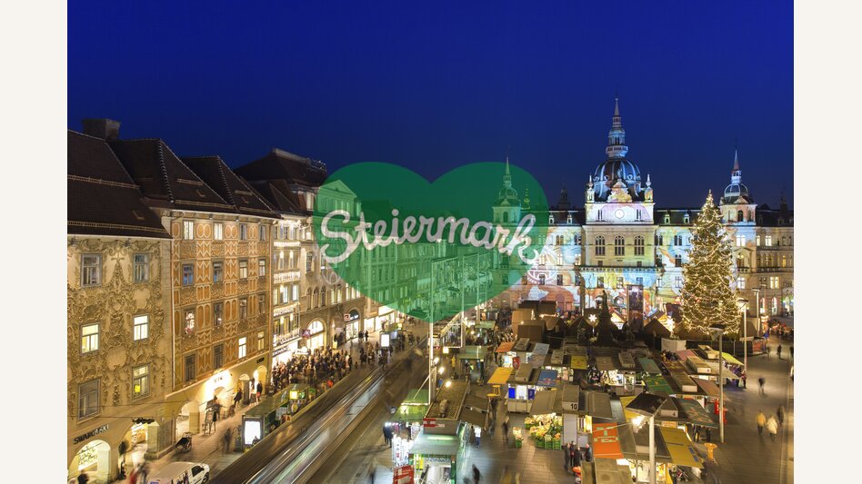 Grazer Advent am Hauptplatz mit Rathaus | © STG | Harry Schiffer
