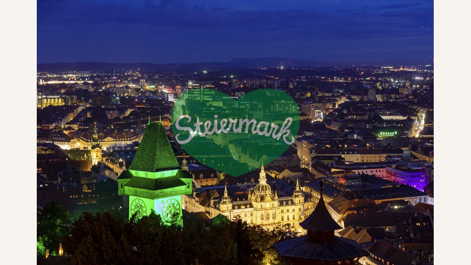 Graz mit grünem Uhrturm | © STG | Harry Schiffer