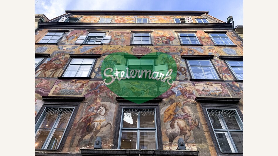 Bemaltes Haus in der Herrengasse in Graz | © STG | Sarah Valda