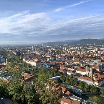 Blick auf Graz vom Schlossberg | © STG | Sarah Valda