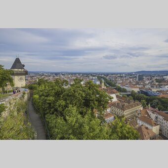 Graz mit Uhrturm am Schlossberg | © STG | Atelier Jungwirth / allOver