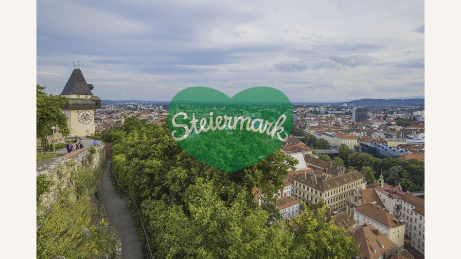 Graz mit Uhrturm am Schlossberg | © STG | Atelier Jungwirth / allOver