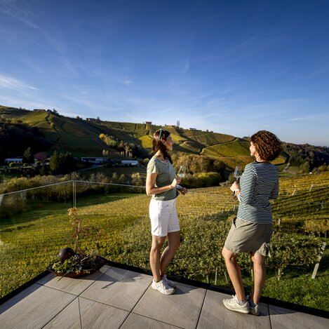 Weine und Landschaft trinken: Weinschmiede 18, Gamlitz | © STG | Tom Lamm
