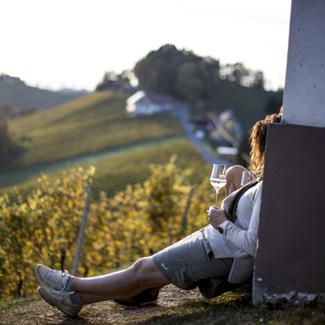 Buschenschank-Einkehr bei der Weinland Steiermark Radtour: Adam am Schererkogl, Gamlitz | © STG | Tom Lamm