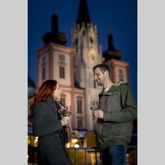 Vor der Basilika Mariazell | © STG | Tom Lamm