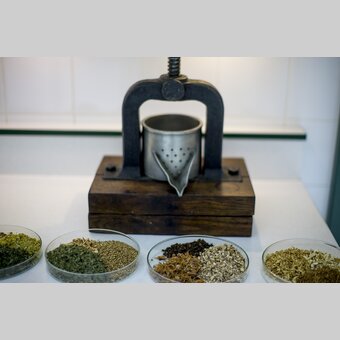 Zutaten für die Mariazeller Magentropfen nach einer Rezeptur aus 1780 in der Apotheke zur Gnadenmutter | © STG | Tom Lamm