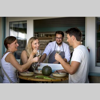 Einkehr in der Genießerei am Kaiser Josef Markt, Graz | © STG | Tom Lamm