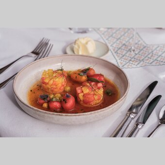 Tomatensuppe beim Steirereck am Pogusch | © STG | Elena Egger