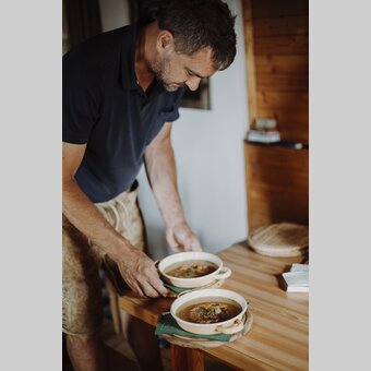 Kaspressknödel auf der Grundbauerhütte, Kleinveitschalm/Brunnalm | © STG | nicoleseiser.at
