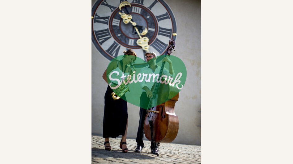 Uhrturm mit Musikern, Graz, Schlossberg | © STG | Tom Lamm