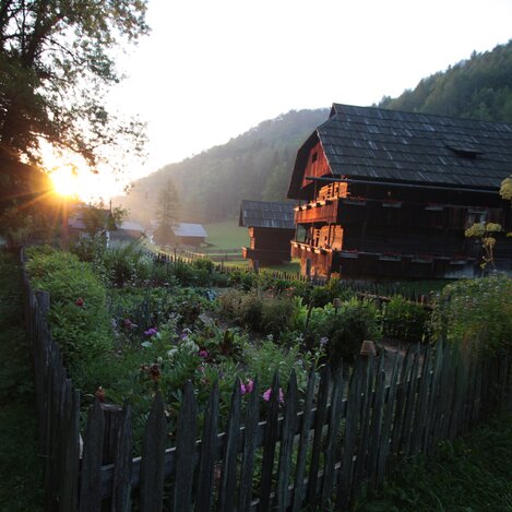 Austrian open-air museum Stübing, surrounding area of Graz