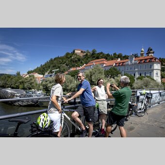 Radurlauber beim Zwischenstopp in Graz | © STG | Tom Lamm