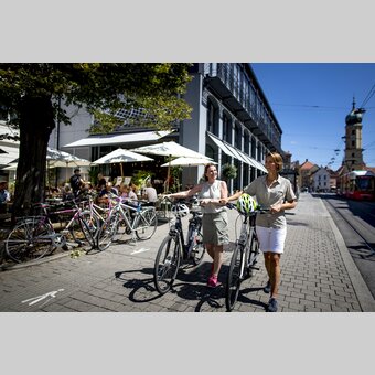 Radfahrer in Graz am Südtirolerplatz | © STG | Tom Lamm