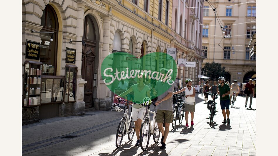 Radfahrer in der Stubenberggasse in Graz | © STG | Tom Lamm