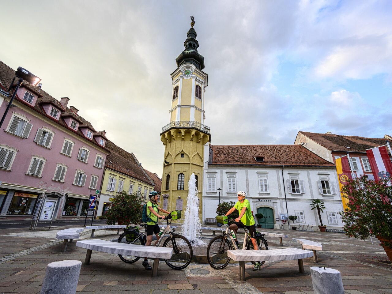 Arrival in Bad Radkersburg at the main square | © Steiermark Tourismus | pixelmaker.at