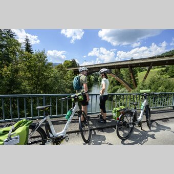 Blick auf Holzeuropabrücke bei St. Georgen | © STG | pixelmaker.at