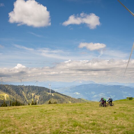 Unterwegs im Wind & Bike Park Pretul | © STG | Jesse Streibl