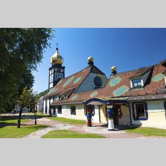 St. Barbarakirche Hundertwasser in Bärnbach | © STG | Harry Schiffer | ETZ-Pilgrimage Europe SI-AT